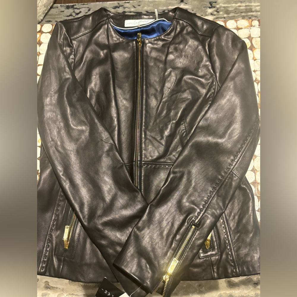 T Tahari Leather Jacket